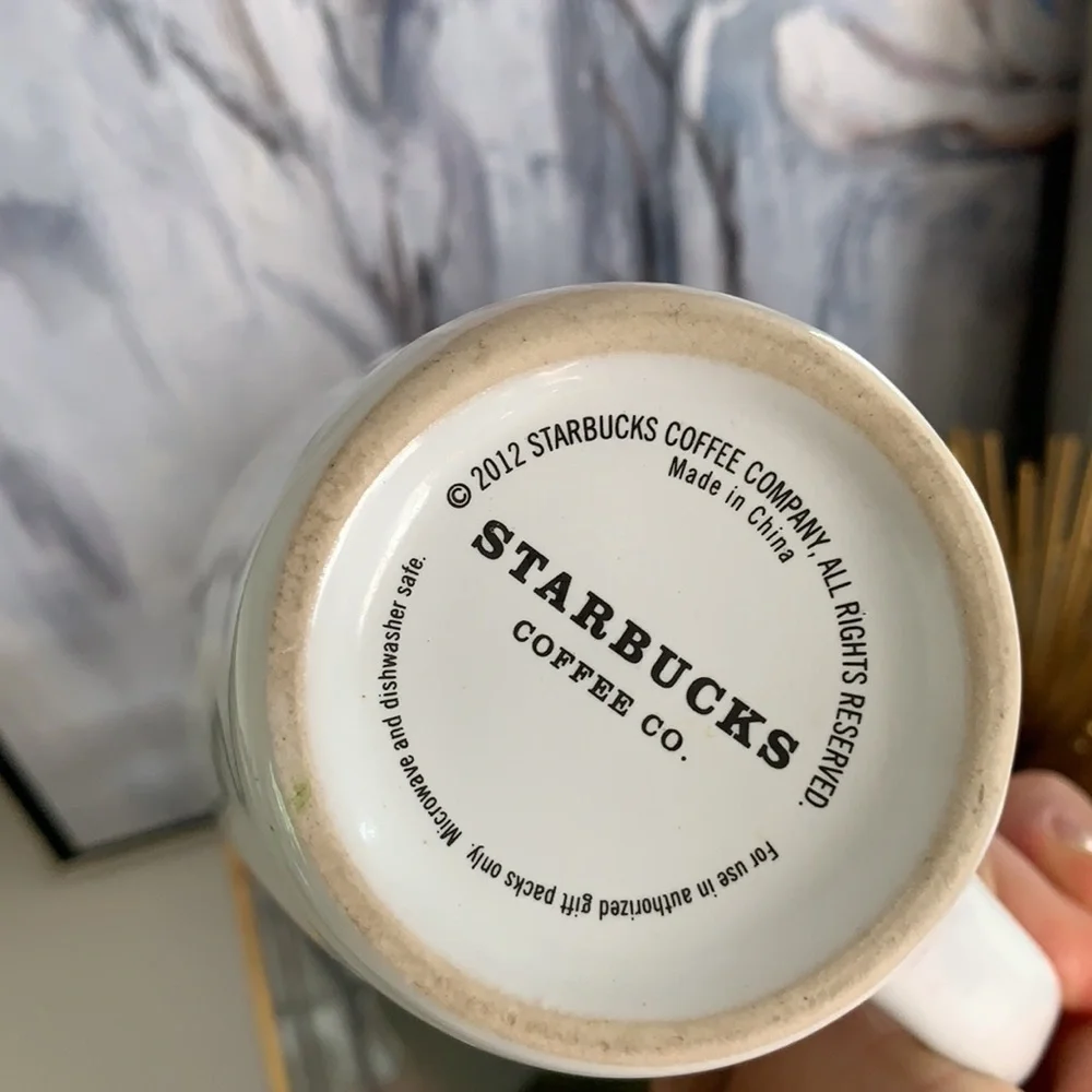 TAZO Tea 2012 Logo Starbucks‎ Cream Coffee Mug